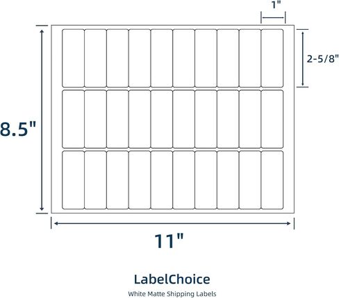 500 Sheets 15000 Pcs 30 Up Labels 1" x2-5/8 Shipping Address Labels for Laser & Inkjet Printers, Mailing Labels 30 per Sheet Return Address Stickers, 30 per Page on US Letter in Kuwait