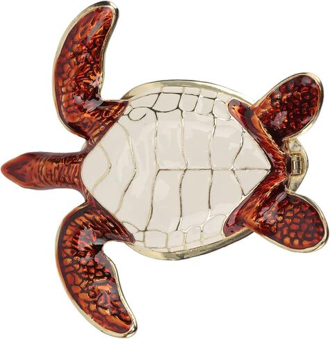 Tyenaza Rhinestone Turtles Jewelry Box, Storage Space Rustproof Bright Color Shiny Sea Turtles Ornament for Home Decor Gifts in Saudi Arabia