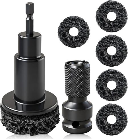 مجموعة أدوات تنظيف محور العجلة، منظف مسامير العجلة، مجموعة أدوات إعادة سطح محور العجلة، 5 رؤوس تنظيف، تنظيف محور العجلة لسيارات الركاب والشاحنات in Kuwait