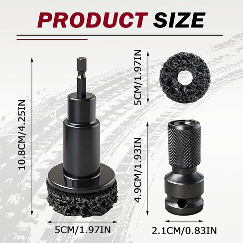 مجموعة أدوات تنظيف محور العجلة، منظف مسامير العجلة، مجموعة أدوات إعادة سطح محور العجلة، 5 رؤوس تنظيف، تنظيف محور العجلة لسيارات الركاب والشاحنات in Kuwait
