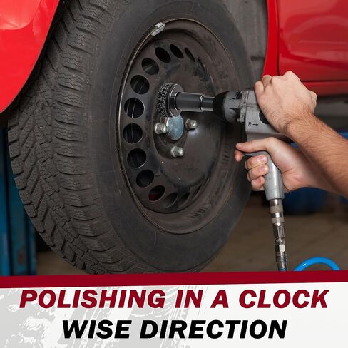 مجموعة أدوات تنظيف محور العجلة، منظف مسامير العجلة، مجموعة أدوات إعادة سطح محور العجلة، 5 رؤوس تنظيف، تنظيف محور العجلة لسيارات الركاب والشاحنات in Kuwait