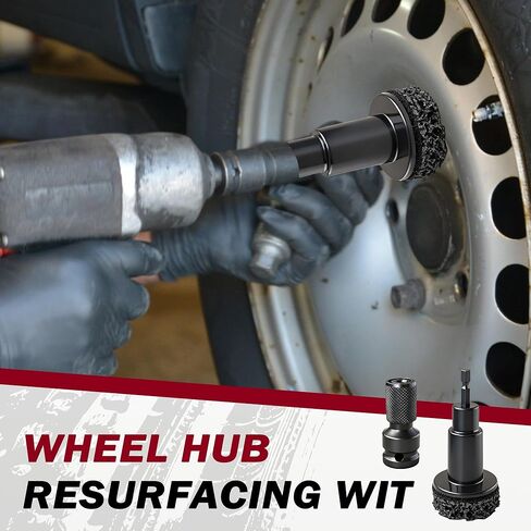 مجموعة أدوات تنظيف محور العجلة، منظف مسامير العجلة، مجموعة أدوات إعادة سطح محور العجلة، 5 رؤوس تنظيف، تنظيف محور العجلة لسيارات الركاب والشاحنات in Kuwait