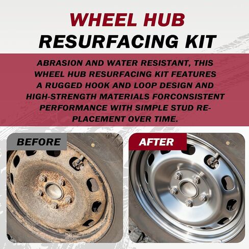 مجموعة أدوات تنظيف محور العجلة، منظف مسامير العجلة، مجموعة أدوات إعادة سطح محور العجلة، 5 رؤوس تنظيف، تنظيف محور العجلة لسيارات الركاب والشاحنات in Kuwait