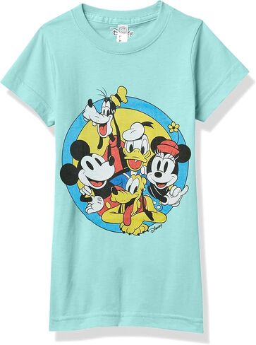 Disney Characters Original Buddies Girl's Heather Crew Tee, Mint, X-Large in Saudi Arabia