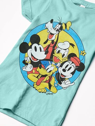 Disney Characters Original Buddies Girl's Heather Crew Tee, Mint, X-Large in Saudi Arabia