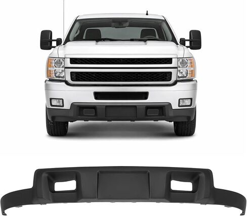 Front Bumper Lower Valance Compatible with 2011-2014 Chevrolet Chevy Silverado 2500 HD 3500 HD Replacement for 19370763 25883354 22755086 GM1092213 W/Towing Holes Air Deflector Plastic(PP) in Saudi Arabia