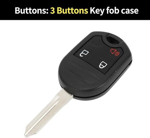 X AUTOHAUX Key Shell Case Keyless Entry Remote Key Fob Replacement Case for Ford F-150 2004-2016 for Ford Focus 2006-2012 3 Buttons CWTWB1U793 in Saudi Arabia