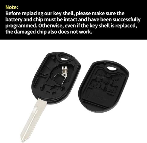 X AUTOHAUX Key Shell Case Keyless Entry Remote Key Fob Replacement Case for Ford F-150 2004-2016 for Ford Focus 2006-2012 3 Buttons CWTWB1U793 in Saudi Arabia
