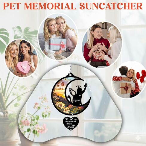 DIY Dog Angel Suncatcher مع بطاقة التعاطف - هدايا تعاطف الحيوانات الأليفة لفقدان الكلاب - هدايا تذكارية مخصصة للحيوانات الأليفة للكلاب - هدية فقدان الكلب على شكل جسر قوس قزح - تذكار الحيوانات الأليفة in Kuwait