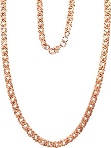 Pure Copper Double Cable Link Chain Necklace Solid Copper Statement Jewelry Set Gift for Women & Men (16-26 inch) in Kuwait