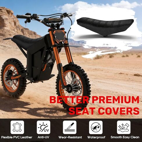 Jerbor Thickened Seat Cover for Tuttio Soleil01 Electric Drit Bike, Widened Non-Slip Striped Gripper Waterproof Soft Cushion Cover Pad for Tutto Tutti Electric Motorcycle (Black) in Saudi Arabia
