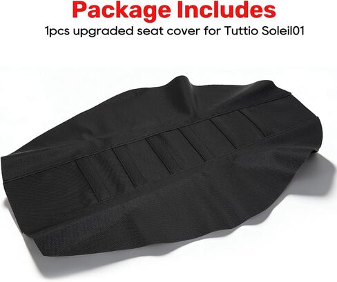 Jerbor Thickened Seat Cover for Tuttio Soleil01 Electric Drit Bike, Widened Non-Slip Striped Gripper Waterproof Soft Cushion Cover Pad for Tutto Tutti Electric Motorcycle (Black) in Saudi Arabia