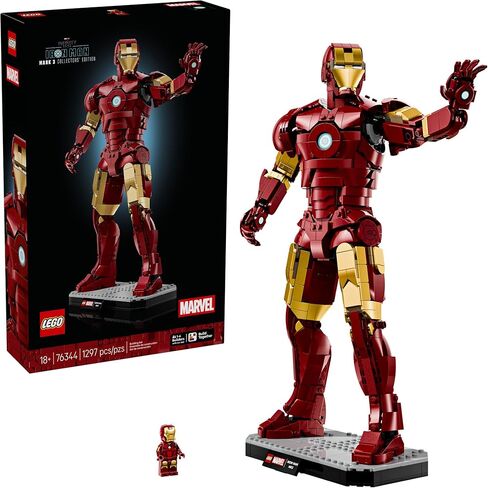 LEGO Marvel Iron Man Mark 3 Collectors’ Edition Building Set - Poseable Super Hero Construction Kit W/Mark 3 Minifigure for Adults, Ages 18+ - Collectible Gift Idea for Birthdays - 76344 in Saudi Arabia