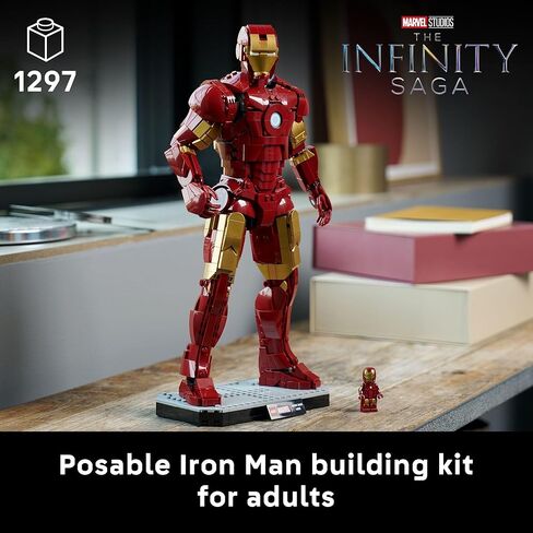 LEGO Marvel Iron Man Mark 3 Collectors’ Edition Building Set - Poseable Super Hero Construction Kit W/Mark 3 Minifigure for Adults, Ages 18+ - Collectible Gift Idea for Birthdays - 76344 in Saudi Arabia