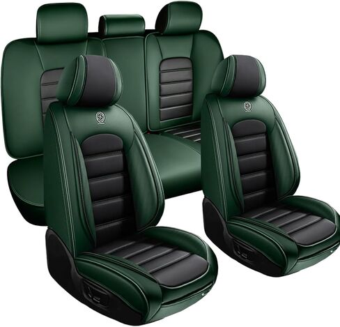 أغطية مقاعد جلد نابا لسيارة Subaru Outback 2006-2024، أغطية مقاعد السيارة مجموعة كاملة، واقيات مقاعد مقاومة للماء، أغطية مقاعد السيارات، مقاعد داخلية قابلة للتنفس غير قابلة للانزلاق للسيارات (أسود وقهوة) in Kuwait
