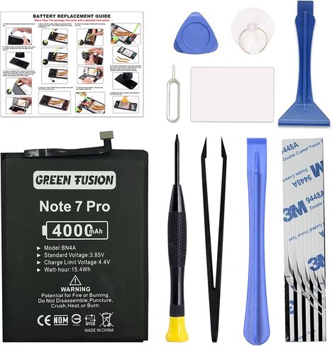 for Redmi Note 8 Pro Replacement Battery, BM4J Battery for Redmi Note 8 Pro 4500mAh, with Installation Instruction & Repair Toolkit in Kuwait