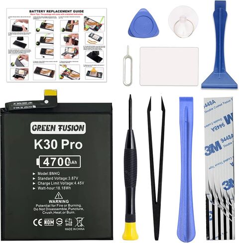 for Redmi Note 8 Pro Replacement Battery, BM4J Battery for Redmi Note 8 Pro 4500mAh, with Installation Instruction & Repair Toolkit in Saudi Arabia