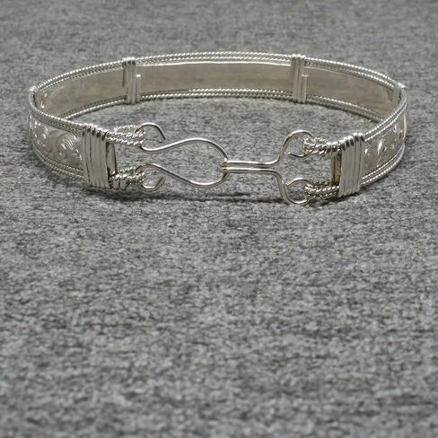 Handmade Sterling Silver Bracelet for Women, 925 Silver Bangle Bracelet in Saudi Arabia