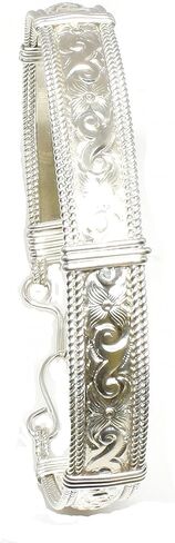Handmade Sterling Silver Bracelet for Women, 925 Silver Bangle Bracelet in Saudi Arabia