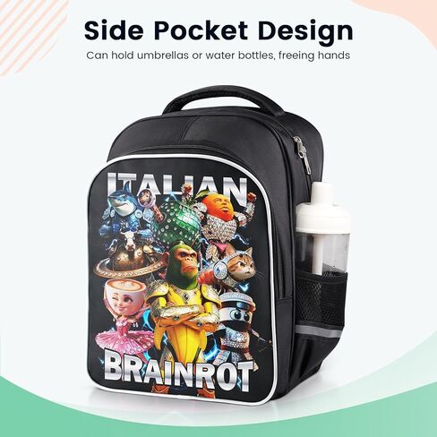 Italian Brainrot Backpack, Brainrot Backpack, Universal Large Capacity Durable Backpacks, Casual Daypack Backpacks,Travel Lightweight Daypack in Kuwait