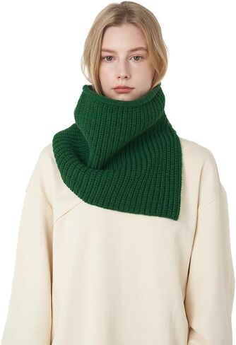 Molodo Neck Warmer Women Chunky Knitted Cowl Neck Winter Warm Cozy Soft Solid Fashion Versatile Scarf in Saudi Arabia