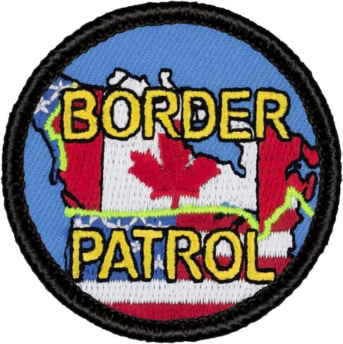 Canadian Border Patrol Patch - 2" Diameter Round Embroidered Patch in Saudi Arabia