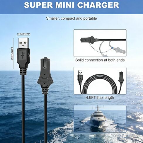 Remote 1866460 Charging Cable Compatible with i-Pilot Link Remotes for Minn Kota Trolling Motor Battery Replacement Parts Charger USB Power Cord in Kuwait