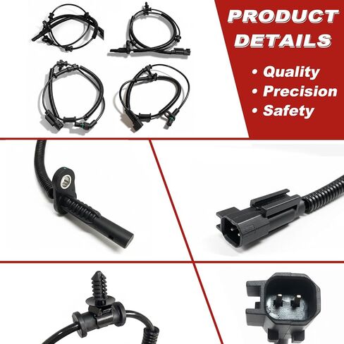 مستشعر سرعة عجلة ABS 4 قطع: أمامي خلفي يسار ويمين متوافق مع رام 2013-2018 1500 V6 3.0L/3.6L/3.7L V8 4.7L/5.7L، 2019-2020 1500 Classic V6 3.0L/3.6L V8 5.7L in Kuwait