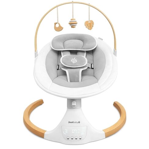 Nova Nature Baby Swing for Newborns – Natural Wood Toys, Electric Motorized Infant Swing, Bluetooth Music – Jool Baby in Kuwait