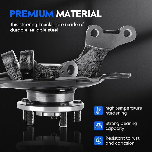 Front Left Steering Knuckle & Wheel Bearing Hub Assembly Fit for Toyota Sienna 2004-2010 (Only for FWD) Replace for 698-425, 698425, 4321208010, 435020E030, 47782-08020, 90080-36193, Driver Side in Saudi Arabia