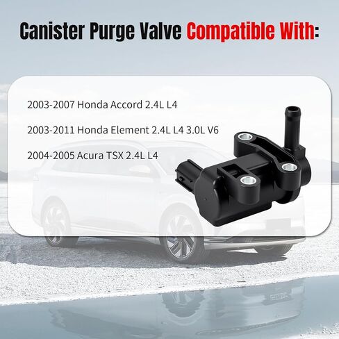 Vapor Canister Purge Valve Compatible with 2.4L 3.0L 2003-2011 Honda Element, 2003-2007 Honda Accord Acura TSX 2003 2004 2005 2006 2007 2008 2009 2010 2011,36162-RAA-A01 in Saudi Arabia