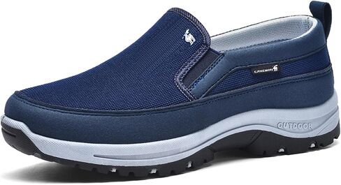 أحذية مشي كاجوال سهلة الارتداء للرجال خفيفة الوزن قابلة للتنفس في الهواء الطلق غير قابلة للانزلاق أحذية المشي لمسافات طويلة مريحة ونعل مسطح أحذية بدون كعب مسطحة أحذية القوارب in Kuwait