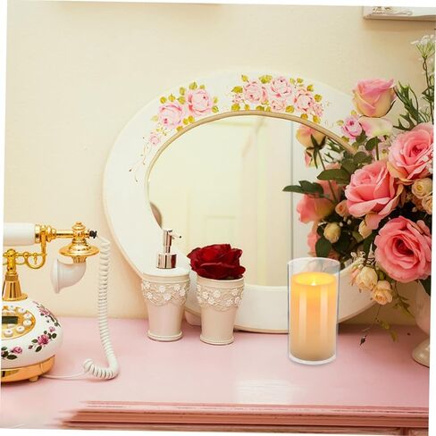 4Pcs Transparent Glass Candle Covers Windproof Chimney Shades for Table Clear Candle Holders for Home Restaurant Cafe Enhance Romantic Atmosphere with High Clarity in Saudi Arabia