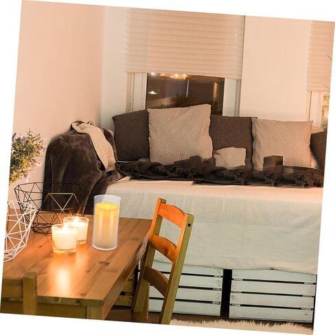 4Pcs Transparent Glass Candle Covers Windproof Chimney Shades for Table Clear Candle Holders for Home Restaurant Cafe Enhance Romantic Atmosphere with High Clarity in Saudi Arabia