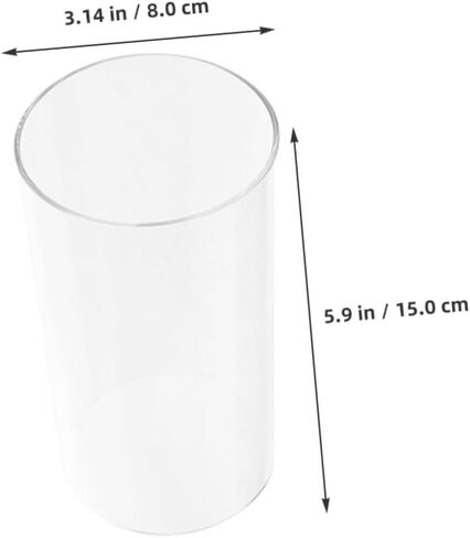 VOSAREA 4pcs Glass Candle Covers Windproof Chimney Tube Shades for Pillar and Taper Candles for Romantic Home Restaurant Cafe Decor in Saudi Arabia