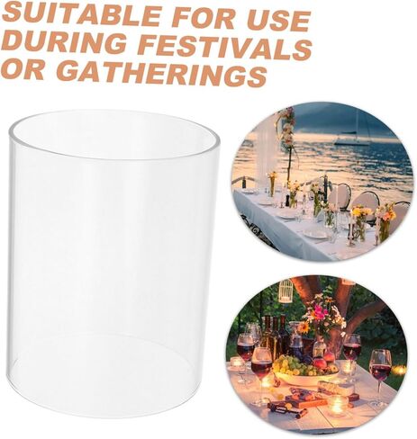 Glass Candle Holder Sleeve Taper Candle Holder Decorative Glass Chimney Home Decor Wedding Banquet in Saudi Arabia