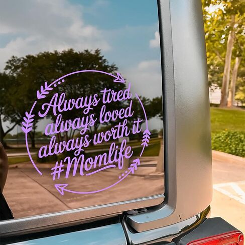 Anti Social Moms Club Car Decal, Funny Mom Life, Hand Sarcastic, Overstimulated Decals, Vinyl Waterproof 8 inch Bumper Sticker for Trucks Window, Car Accessories Decorations Gifts for Friend Mom Dad in Kuwait