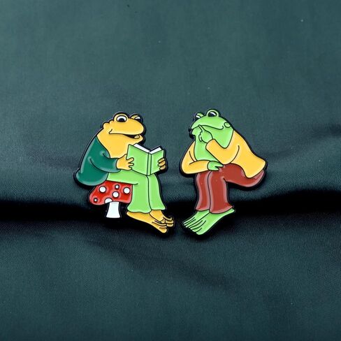 PLITI Frog Toad Fans Gift Frog Toad Friendship Gift Cute Frog Toad Brooch Pin Set For Storybook Lover in Saudi Arabia