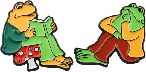 PLITI Frog Toad Fans Gift Frog Toad Friendship Gift Cute Frog Toad Brooch Pin Set For Storybook Lover in Saudi Arabia