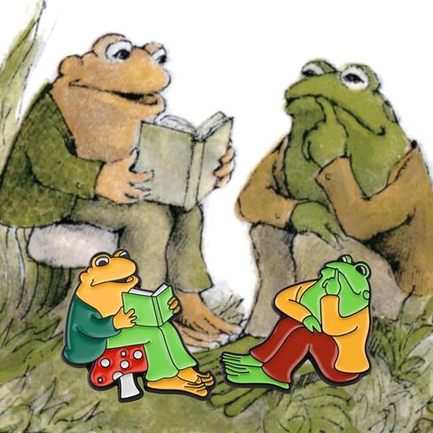 PLITI Frog Toad Fans Gift Frog Toad Friendship Gift Cute Frog Toad Brooch Pin Set For Storybook Lover in Saudi Arabia