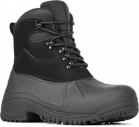 Furuian Winter Steel Toe Work Boots for Men Insulated Waterproof Work Boots for Men Steel Toe Shoes Mens Winter Snow Duck Booties Size M 10 US in Saudi Arabia
