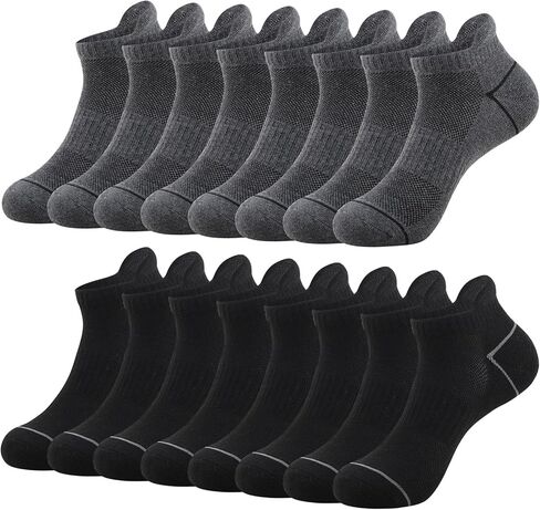 JOYNÉE Mens Ankle Athletic Socks for Men Running Low Cut Tab Socks 8 Pairs Sports Workout Socks,Sock Size 10-13 in Saudi Arabia
