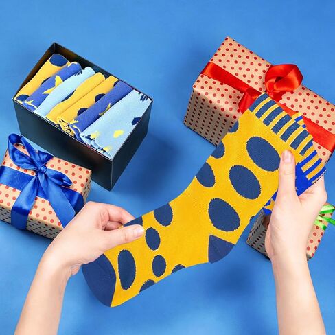 12 زوجًا من الجوارب العالمية للتوعية بمتلازمة داون، جوارب للكاحل كاجوال منخفضة القطع بشريط أزرق أصفر، هدايا للتوعية بمتلازمة داون للمدرسة والحملات الخيرية والمناسبات ومستلزمات الهدايا in Kuwait