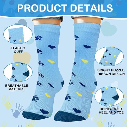12 زوجًا من الجوارب العالمية للتوعية بمتلازمة داون، جوارب للكاحل كاجوال منخفضة القطع بشريط أزرق أصفر، هدايا للتوعية بمتلازمة داون للمدرسة والحملات الخيرية والمناسبات ومستلزمات الهدايا in Kuwait