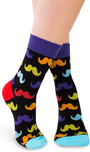 JNRB Men's Designer Cotton Colorful Green Novelty Funny Crazy Fancy Stylish Crew Dress Socks St. Patrick's Day Shamrock, L-XL in Saudi Arabia