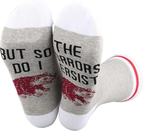 PWHAOO 1 Pair Opossum Socks The Horrors Persist But So Do I Socks Mental Health Gift Opossum Lover Gift in Saudi Arabia