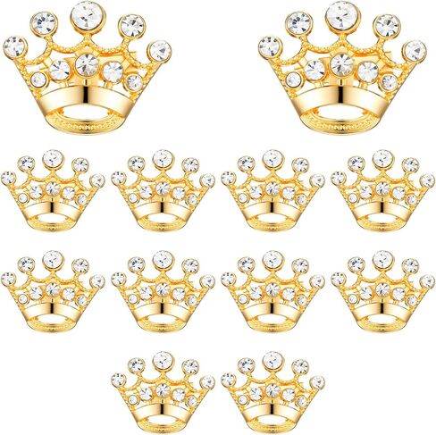 12 Pcs Small Crown Brooch Pins for Women Wedding Party Pageant Brooch Fashion Rhinestone Gold Silver Crown Brooches for Men Lapel Sashes in Saudi Arabia