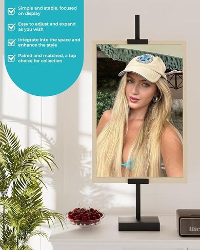 2Pack Adjustable Tabletop Easel Stand for Picture Frames, Picture Easels for Display Up to 30" H，Adjustable Detachable Tabletop Easel, Table Top Frame Holder for Artwork, Photos, (Black) in Saudi Arabia