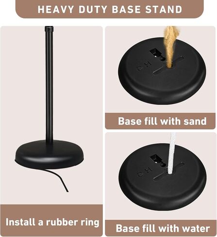 Adjustable floor standing poster stand, vertical and horizontal display sign stand, with heavy-duty base, aluminum alloy opening and closing frame (8.5 x 11 black) in Saudi Arabia