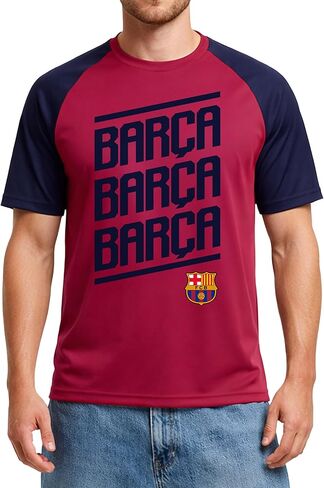 Icon Sports Mens Striker Short Sleeve Game Polyshirt UEFA Champions League Soccer Barcelona, Alternate, Small in Saudi Arabia